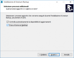 Spunta la casella "Crea un'icona sul desktop" e fai clic su "Avanti"